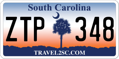 SC license plate ZTP348