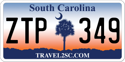 SC license plate ZTP349