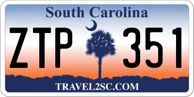 SC license plate ZTP351