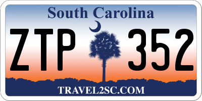SC license plate ZTP352