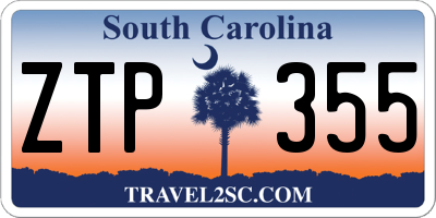 SC license plate ZTP355