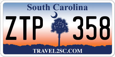 SC license plate ZTP358
