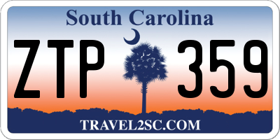 SC license plate ZTP359