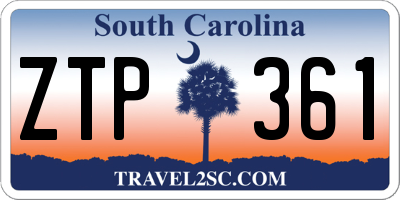 SC license plate ZTP361