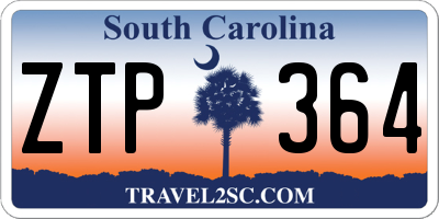 SC license plate ZTP364