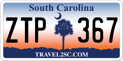SC license plate ZTP367
