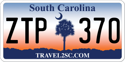 SC license plate ZTP370