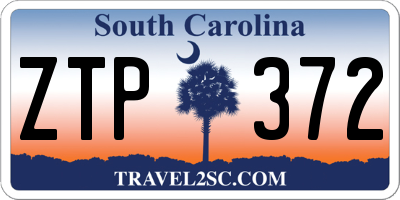 SC license plate ZTP372