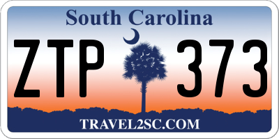 SC license plate ZTP373