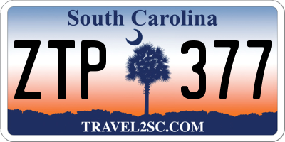SC license plate ZTP377