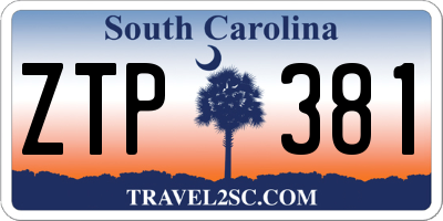 SC license plate ZTP381