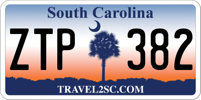 SC license plate ZTP382