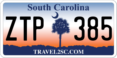 SC license plate ZTP385
