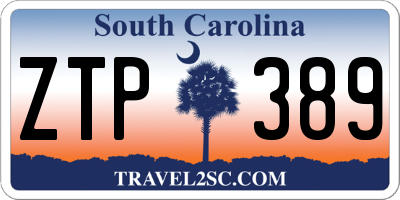 SC license plate ZTP389