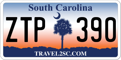 SC license plate ZTP390