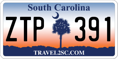 SC license plate ZTP391