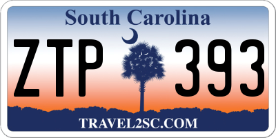 SC license plate ZTP393