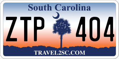 SC license plate ZTP404