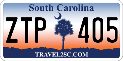SC license plate ZTP405