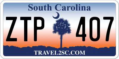 SC license plate ZTP407
