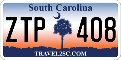 SC license plate ZTP408