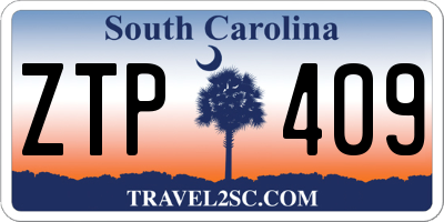SC license plate ZTP409