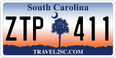 SC license plate ZTP411