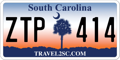 SC license plate ZTP414