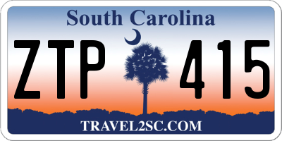 SC license plate ZTP415