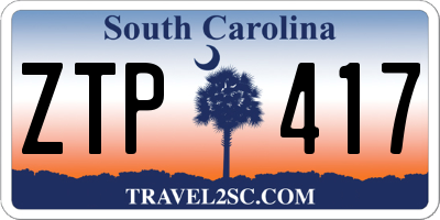 SC license plate ZTP417