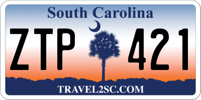 SC license plate ZTP421