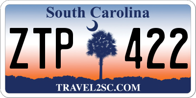 SC license plate ZTP422
