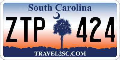 SC license plate ZTP424