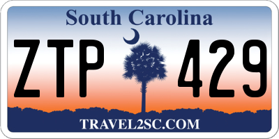 SC license plate ZTP429