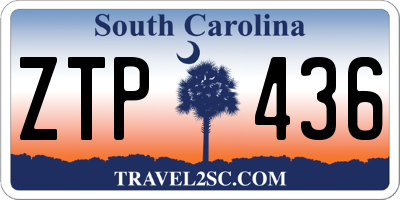 SC license plate ZTP436