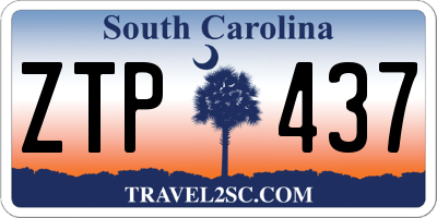 SC license plate ZTP437