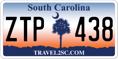 SC license plate ZTP438