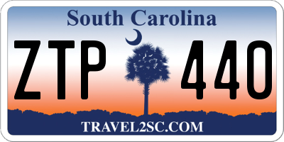 SC license plate ZTP440