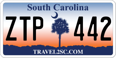 SC license plate ZTP442