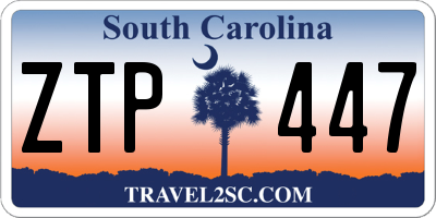 SC license plate ZTP447
