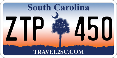 SC license plate ZTP450