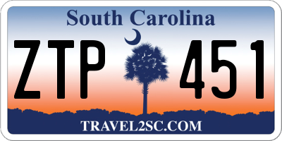 SC license plate ZTP451