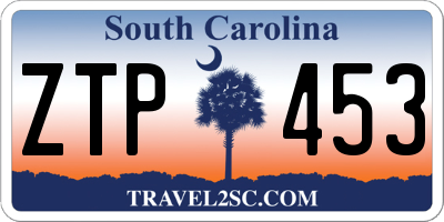 SC license plate ZTP453