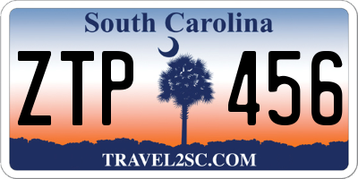 SC license plate ZTP456