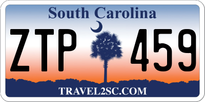 SC license plate ZTP459