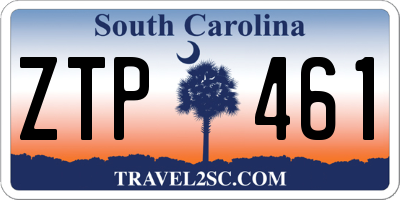 SC license plate ZTP461