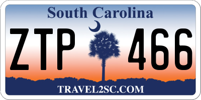 SC license plate ZTP466