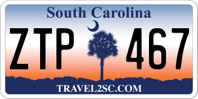 SC license plate ZTP467