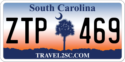 SC license plate ZTP469