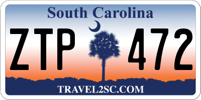 SC license plate ZTP472